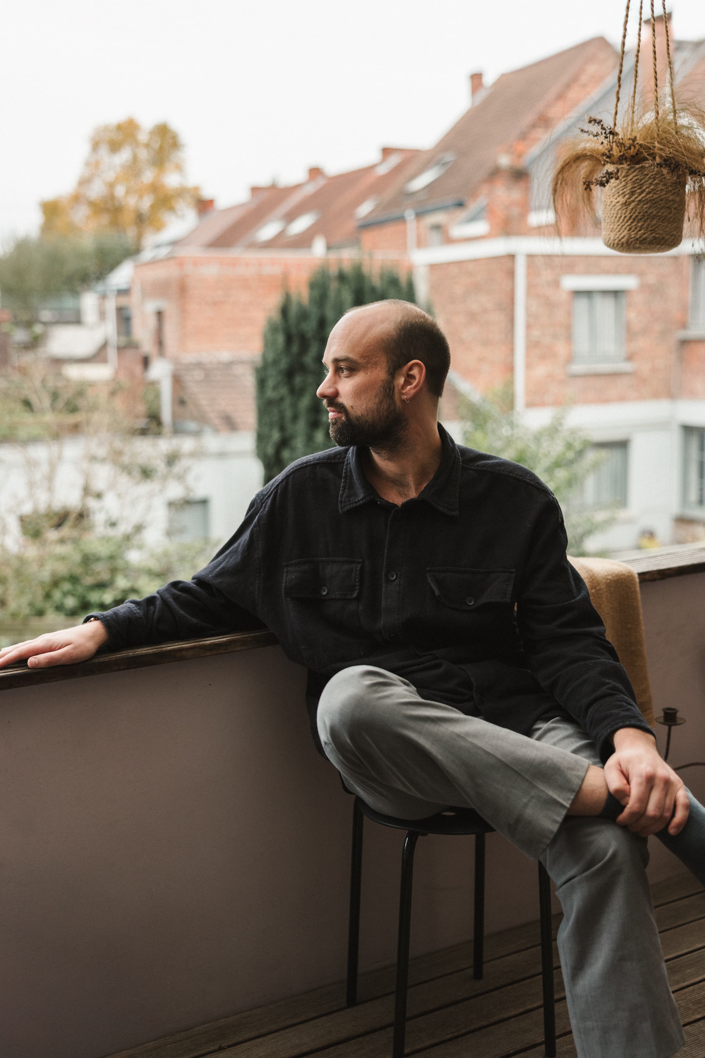 Emiel Blom op het terras